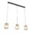Design hanglamp zwart met goud langwerpig 3-lichts – Gaze