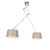 Hanglamp met linnen kappen taupe 35 cm – Blitz II staal