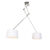 Hanglamp met linnen kappen wit 35 cm – Blitz II staal