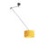 Hanglamp met velours kap oker met goud 35 cm – Blitz I zwart