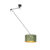 Hanglamp met velours kap pauw met goud 35 cm – Blitz I zwart