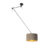 Hanglamp met velours kap taupe met goud 35 cm – Blitz I zwart