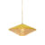 Landelijke hanglamp gele velours met riet 60 cm – Frills Can