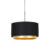 Moderne hanglamp zwart met goud 47 cm duo kap – Combi