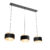 Moderne hanglamp zwart met goud 3-lichts – Elif