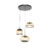 Moderne hanglamp zwart met goud rond 3-lichts – Lucas