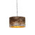 Moderne hanglamp zwart met kap luipaard 35 cm – Combi