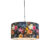 Romantische hanglamp zwart met bloemen kap 50 cm – Combi 1