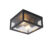 Industriële plafondlamp zwart IP44 2-lichts – Charlois