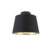 Plafondlamp met katoenen kap zwart met goud 25 cm – Combi zwart