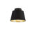Plafondlamp met katoenen kap zwart met goud 20 cm – Combi zwart