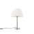 Klassiek tafellamp staal met plissé kap wit 35 cm – Simplo