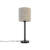Moderne tafellamp zwart met boucle kap taupe 20 cm – Simplo