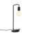 Moderne zwarte tafellamp met draadloos opladen – Facil