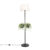 Moderne vloerlamp zwart met glas 33 cm – Roslini