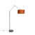 Moderne vloerlamp zwart met kap oranje 50 cm – Editor