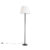 Moderne vloerlamp zwart met witte plisse kap 45 cm – Simplo