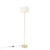 Vloerlamp messing met boucle kap wit 35 cm – Simplo