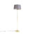 Vloerlamp goud/messing met linnen kap grijs 45 cm – Parte