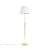 Vloerlamp goud/messing met plisse kap crème 45 cm – Parte