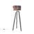 Vloerlamp tripod zwart met kap bloemen dessin 50 cm – Puros