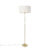 Vloerlamp verstelbaar goud met boucle kap wit 50 cm – Parte