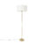 Vloerlamp verstelbaar goud met kap wit 50 cm – Parte